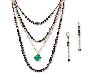 Multi-Strand Necklace and Earring Set