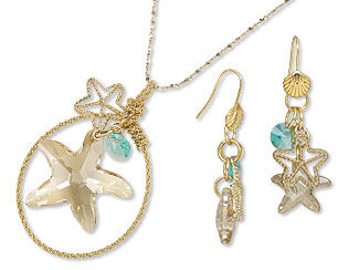 Single-Strand Necklace and Earrings Set
