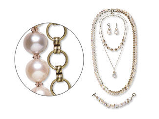 Four-Piece Necklace, Bracelet and Earring Set