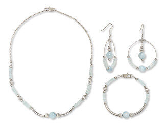 Single-Stand Necklace, Bracelet and Earring Set