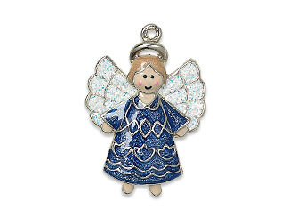 Enameled Angel Charm
