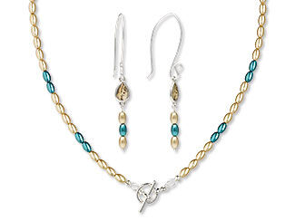 Single-Strand Necklace and Earrings Set
