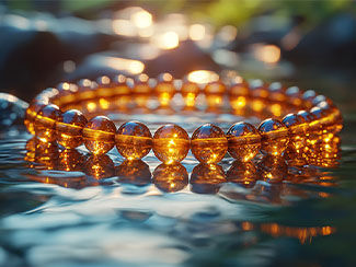 An image of an ambered color bracelet