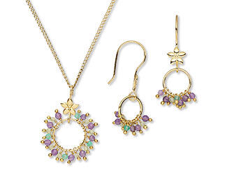 Single-Strand Necklace and Earring Set
