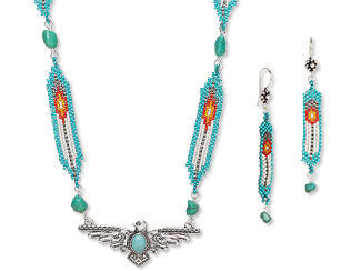 Single-Strand Necklace and Earrings Set