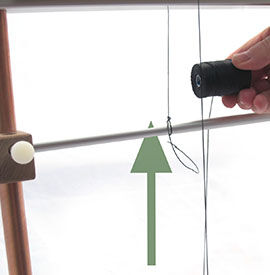 Step 8 - And back up to the warping bar