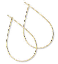 Teardrop hoop ear wire