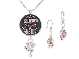 Single-Strand Necklace and Earring Set