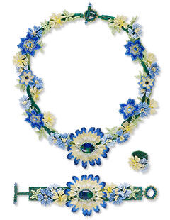 Necklace, ring and bracelet set