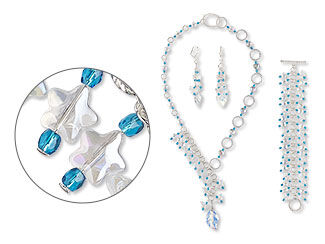 Single-Strand Necklace, Bracelet and Earring Set