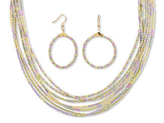 Multi-Strand Necklace and Earring Set