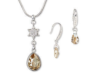 Single-Strand Necklace and Earrings Set
