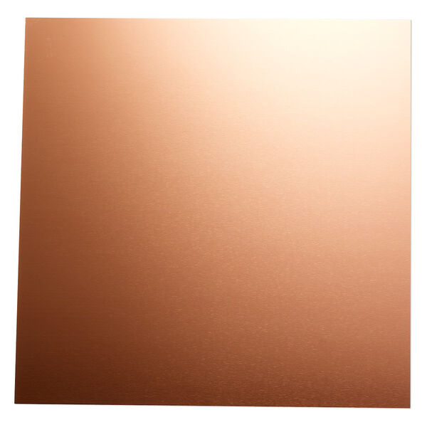 Sheet, anodized aluminum, copper, 5-3/4 x 5-3/4 inch square, 26 gauge. Sold individually. image number 0