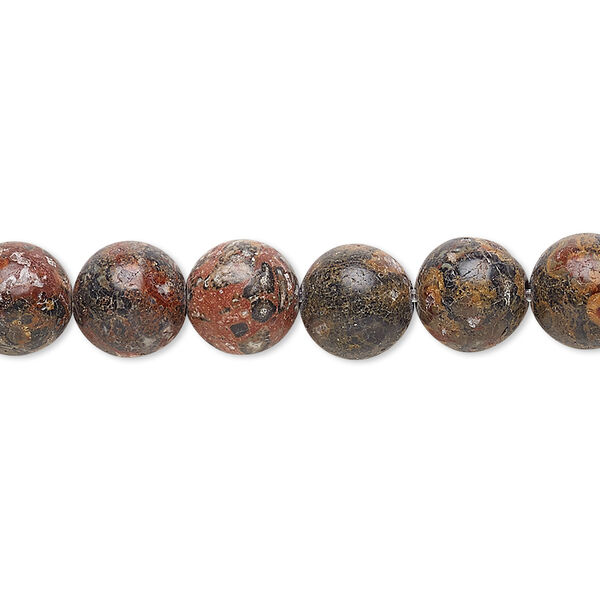 Leopardskin jasper 1pkg1, round bead natural 15.5-16 inch 8mm image number 0