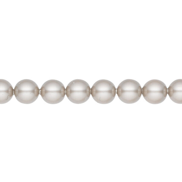 Pearl 50pk platinum, Crystal Passions® 6mm round 5810 image number 0