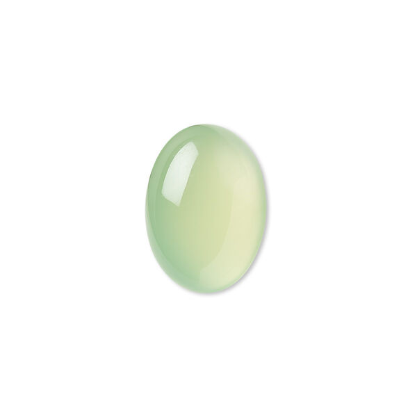 Green chalcedony 1pkg1, calibrated oval cab 18x13mm image number 0
