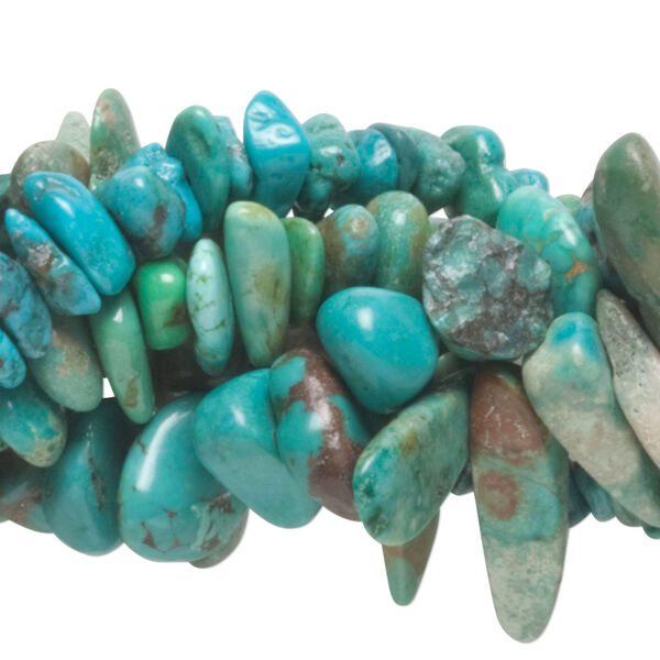 Turquoise 1pkg5, chip bead 15 inch mix small to gigantic image number 0