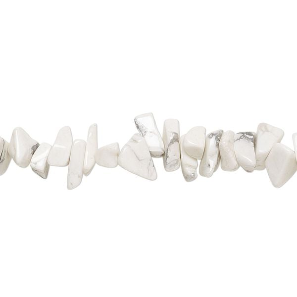 Howlite 1pkg1, chip bead natural 15 inch small image number 0