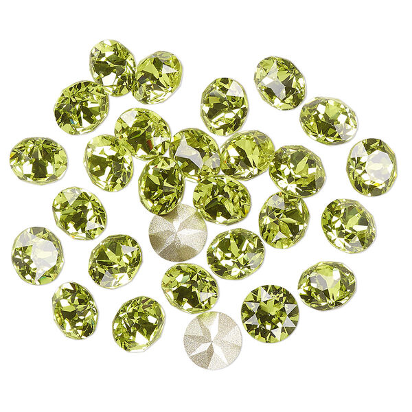 Chaton 288pk citrus green foil back, Swarovski® 6.14-6.32mm round SS29 1088 image number 0