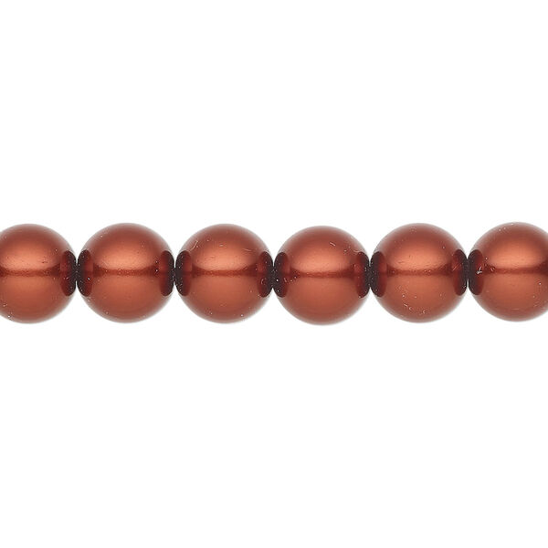 Pearl 100pk dark copper, Preciosa Czech crystal 8mm round image number 0