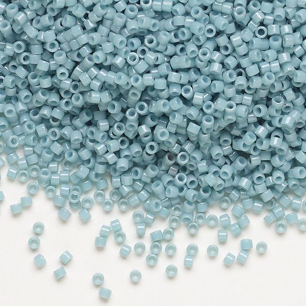 Seed bead, Delica®, glass, pkg/250g, #11 round, Duracoat® opaque outside dyed moody blue (DB-2129). image number 0
