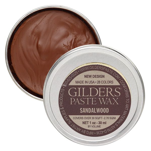 Wax paste, Gilders Paste®, pkg/1-ounce tin, sandalwood. image number 0