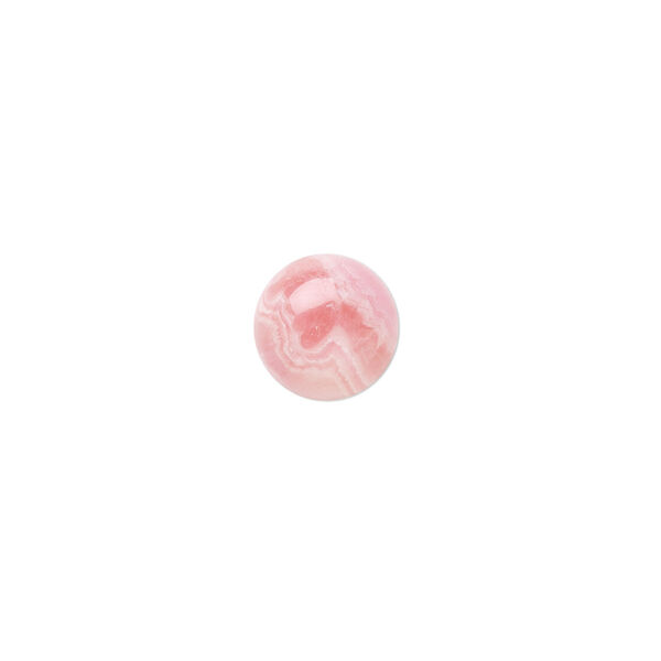 Rhodochrosite 1pkg2, calibrated round cab natural B grade, 8mm image number 0