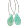 Amazonite 1pkg2, hand-cut top-drilled puffed teardrop bead natural 20x10mm image number 0