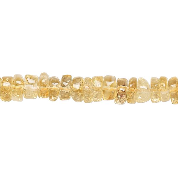 Citrine 1pkg1, hand-cut heishi bead 15.5-16 inch 6x2mm-7x2mm image number 0