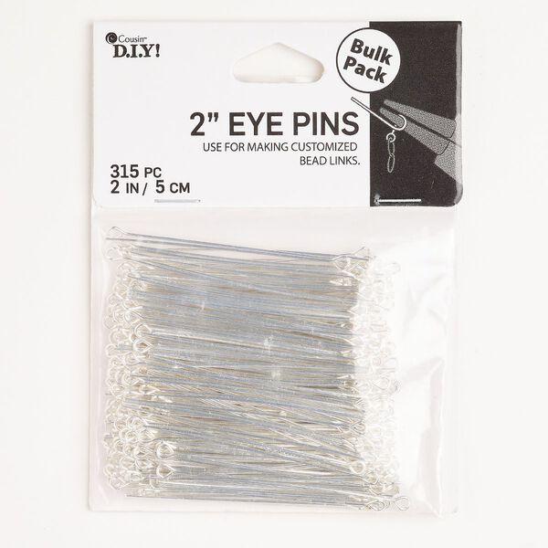 Eye pin steel 315pk 2 inch 22 gauge, silver finish image number 0