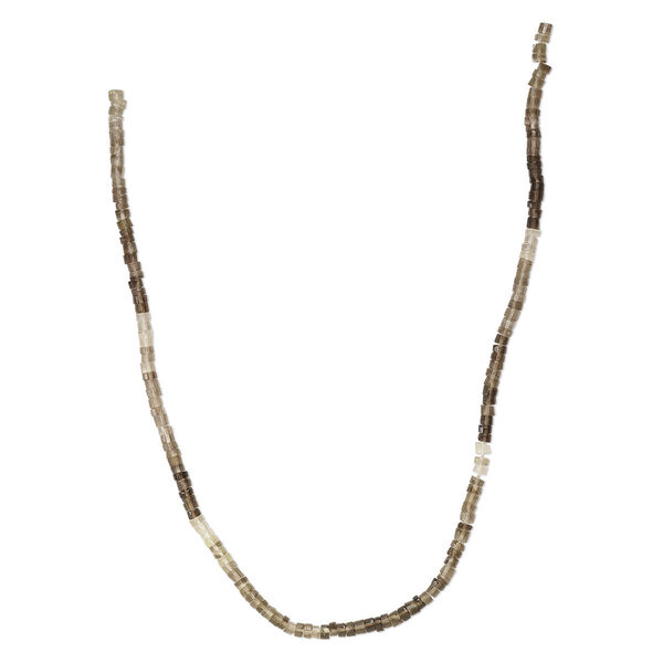 Smoky quartz 1pkg1, hand-cut heishi bead B grade, 14 inch 4x1mm-4x3mm image number 0