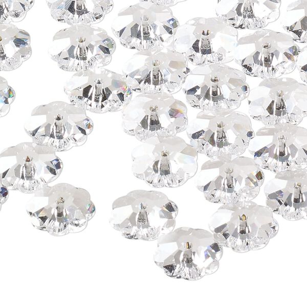 Bead 144pk crystal, Preciosa Czech crystal 10x3.5mm loch flower image number 0