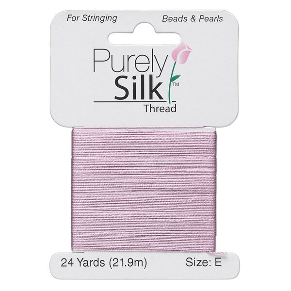 Thread, Purely Silk™, lilac, size E. Sold per 24-yard card. image number 0