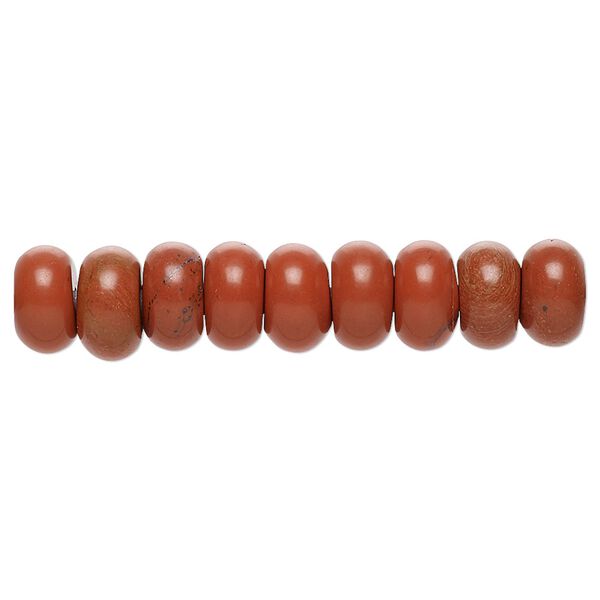 Red jasper 1pkg10, rondelle bead natural 8x5mm image number 0