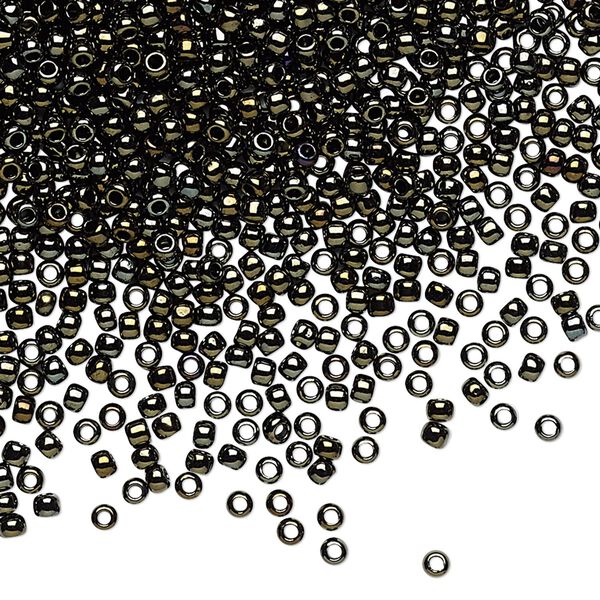Seed bead, TOHO BEADS®, glass, pkg/250g, #11 round, opaque metallic iris brown (TR-11-83). image number 0