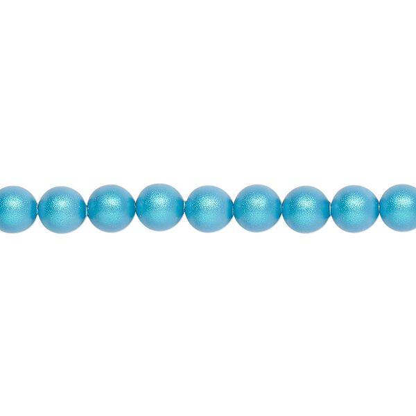 Pearl 500pk iridescent dark turquoise, Swarovski® 5mm round 5810 image number 0