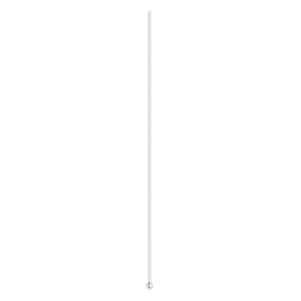 Head pin, sterling silver, 2-1/2 inches with 1.5mm ball, 22 gauge. Sold per pkg of 100. image number 0