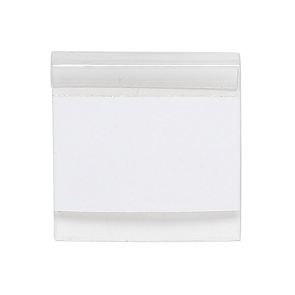 Earring card, PVC plastic, clear, 1-inch square with adhesive front. Sold per pkg of 100. image number 0