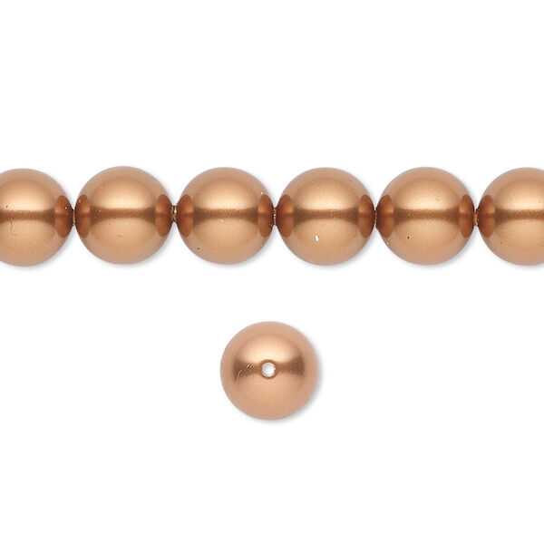 Pearl 250pk copper, Swarovski® 8mm round 5810 image number 0