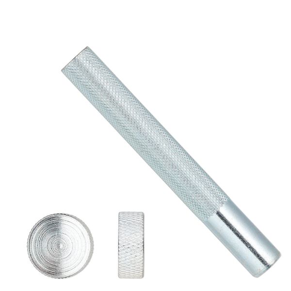 Rivet setter, steel, 3 inches with textured grip and 3/4 x 1/4 inch anvil. Sold per 2-piece set. image number 0