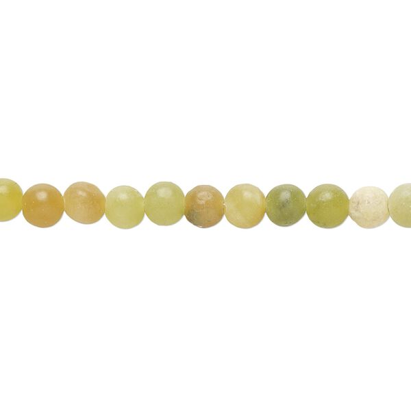 Antique new "jade" 1pkg1, round bead 15 inch 4-5mm image number 0