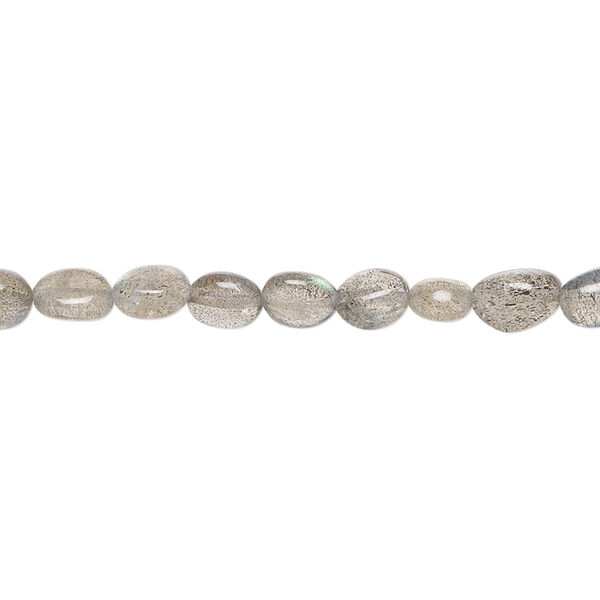 Labradorite 1pkg1, hand-cut pebble bead natural 8 inch small image number 0