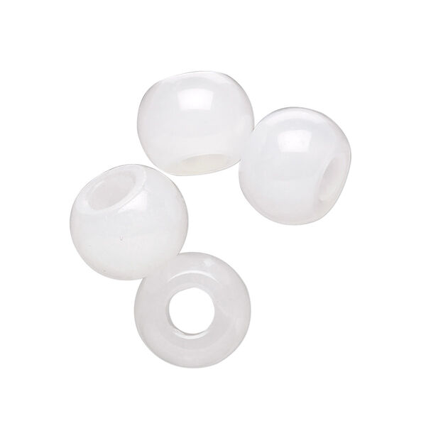 Snow quartz 1pkg4, hand-cut rondelle bead natural 12x9mm Dione® image number 0