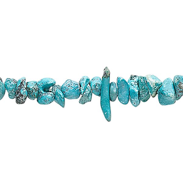 Turquoise 1pkg1, chip bead 15 inch medium image number 0