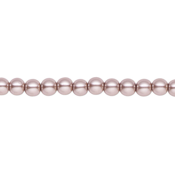 Pearl 2pk platinum, Celestial Crystal® 4mm round 15.5-16 inch image number 0