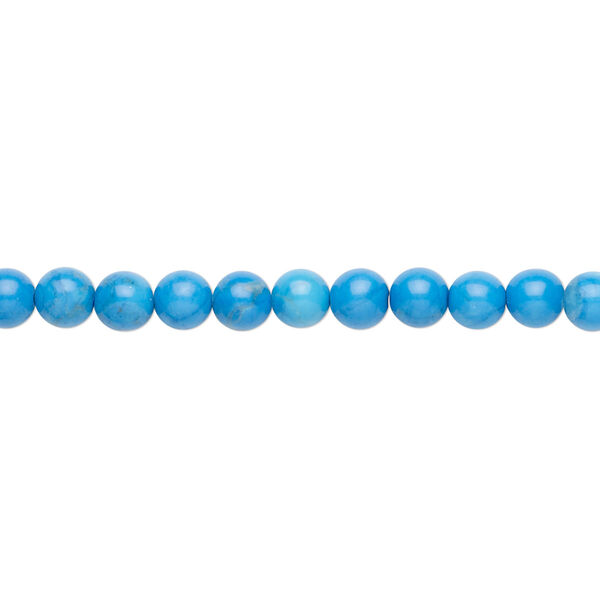 Howlite 1pkg1, round bead 15.5-16 inch 4mm image number 0