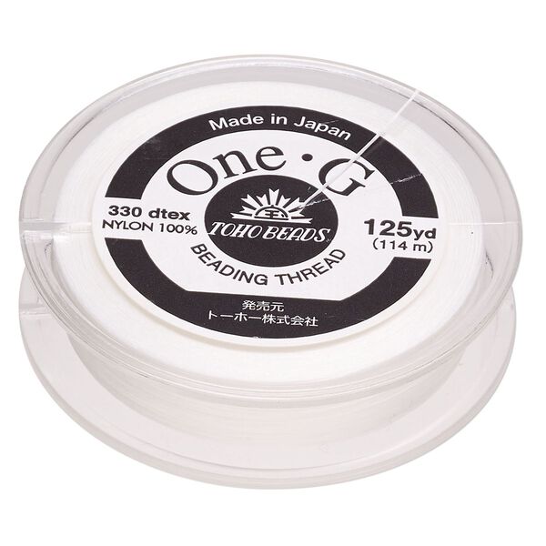 Thread, One-G™, nylon, pkg/125 yards, white, size 0. image number 0