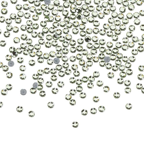Flat back, Dance With Me™ crystal hotfix rhinestone, peridot, foil back, 1.9-2.1mm rose, SS6. Sold per pkg of 144 (1 gross). image number 0