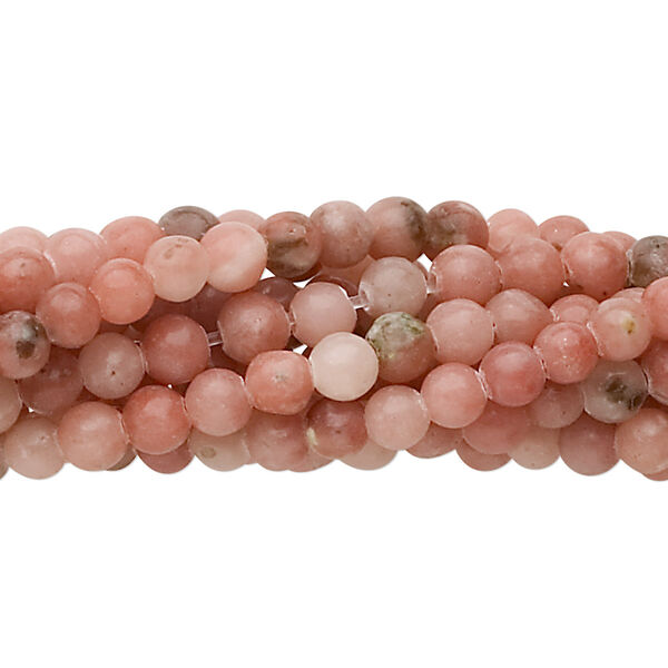 Pink lepidolite 1pkg10, round bead natural C grade, 15.5-16 inch 4mm image number 0