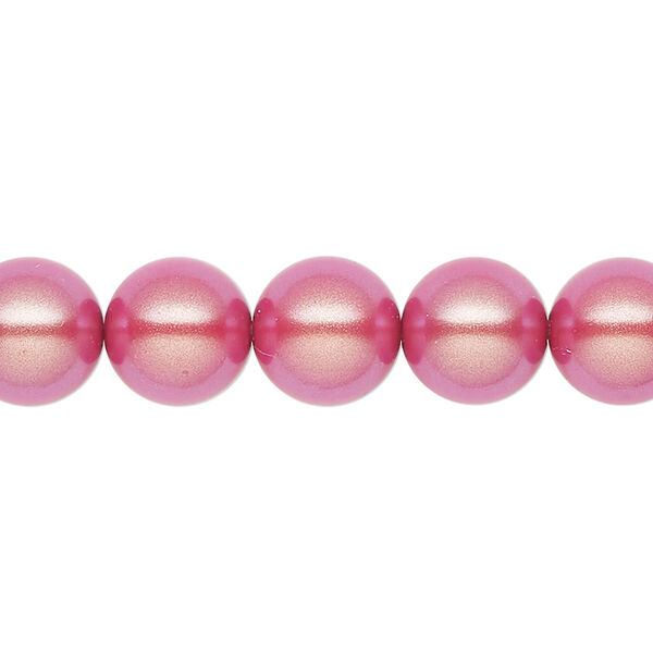 Pearl 50pk pearlescent red, Preciosa Czech crystal 10mm round image number 0